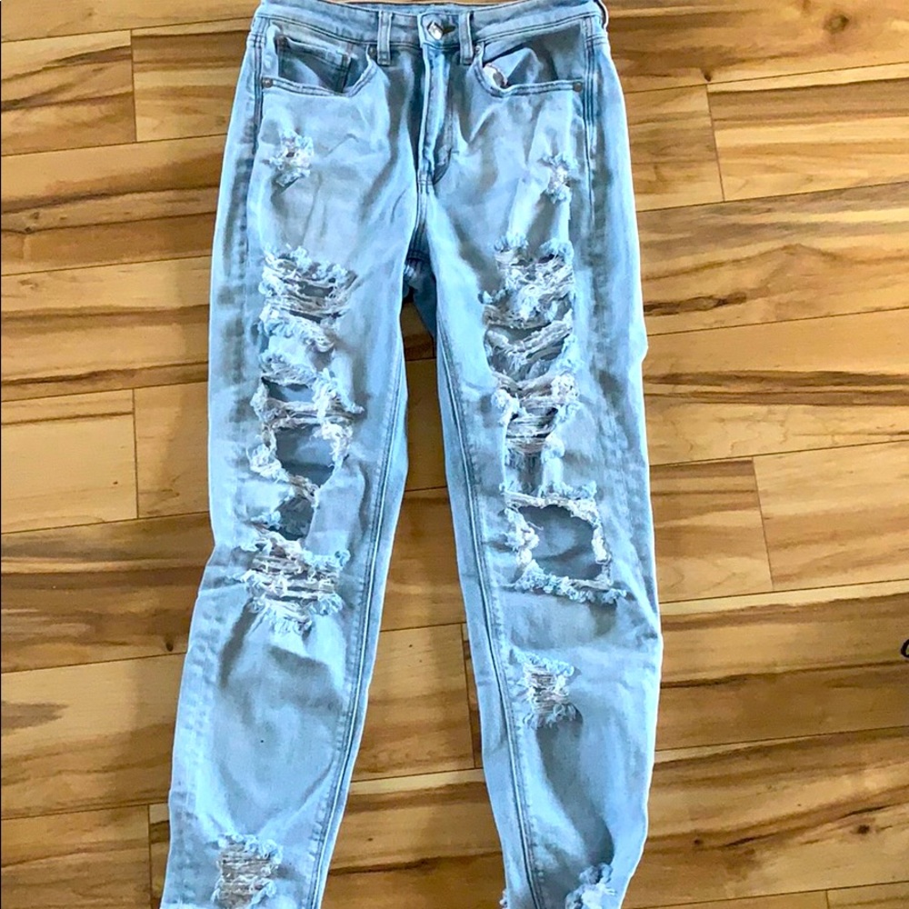 American Eagle Ripped Mom Jeans